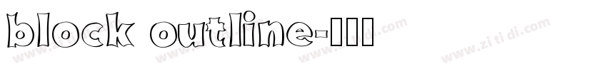 block outline字体转换 block outline字体转换
